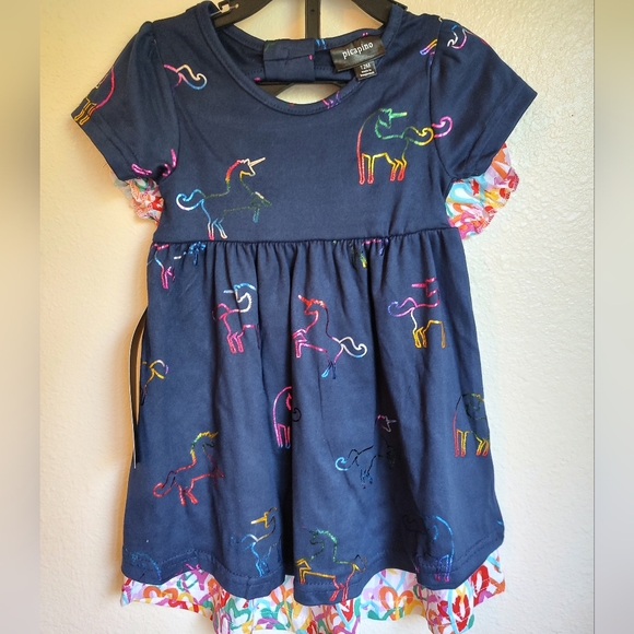 Picapino Girls 2pk of Dresses Size 12 months - Picture 3 of 3